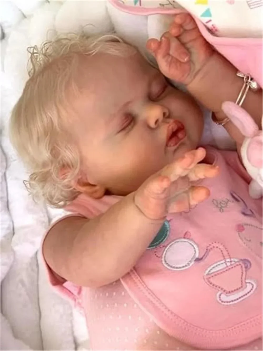 24 Inch Reborn Toddler Girl Doll Sleeping Pickel Realistic Soft Cloth Body Vinyl
